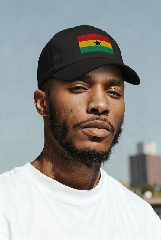 GHANA FLAG CAP 🇬🇭 BLACK