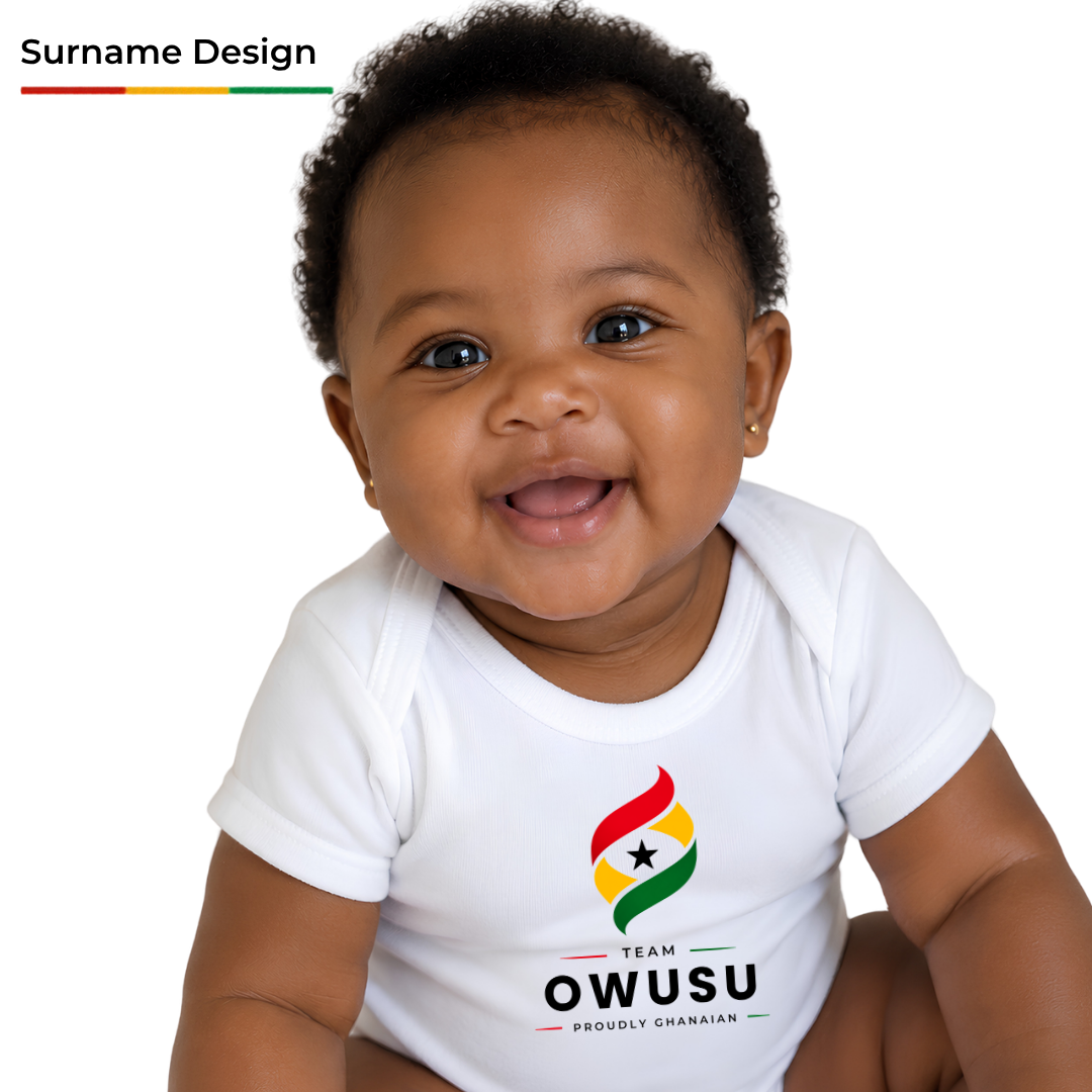Ghana Team Onesie 🏆 – Baby Organic Short Sleeve One Piece
