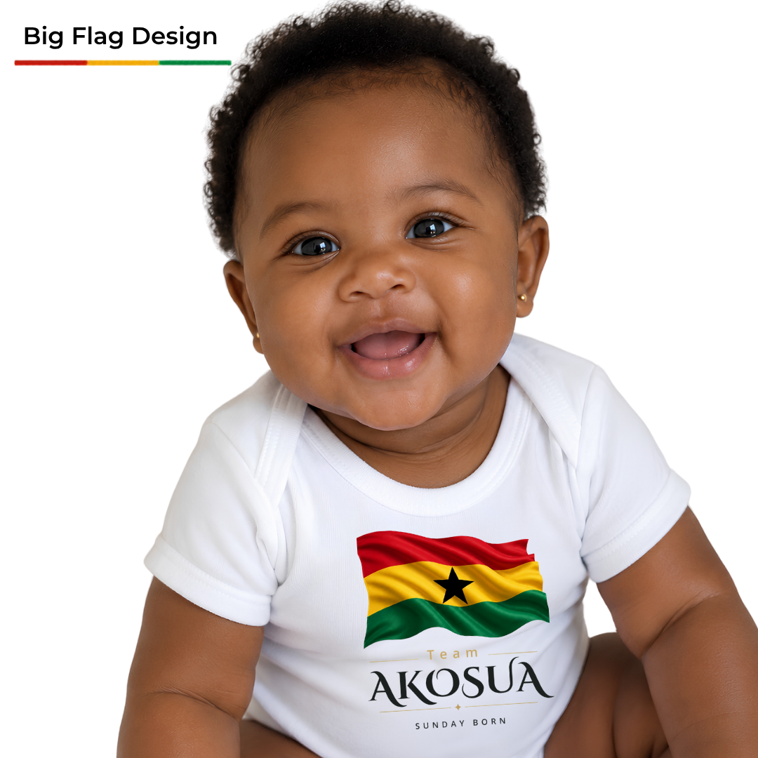 Ghana Team Onesie 🏆 – Baby Organic Short Sleeve One Piece