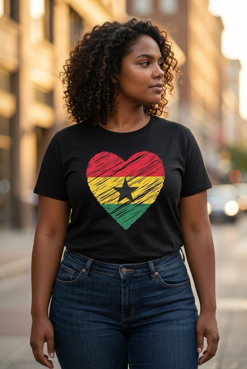 GHANA HEART TEE ❤️ – UNISEX T-SHIRT