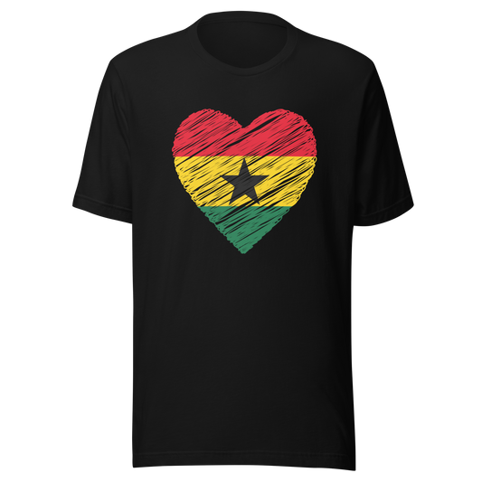 GHANA HEART T-SHIRT ❤️ – UNISEX T-SHIRT