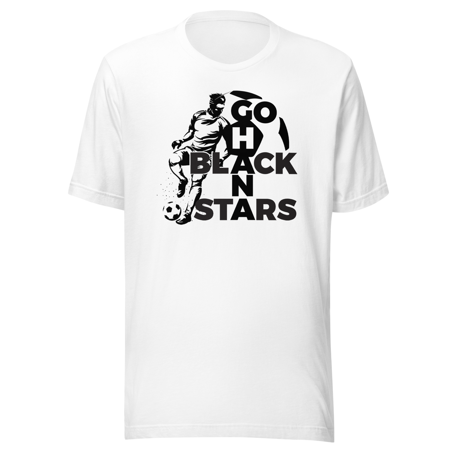 GO GHANA BLACK STARS (B&W EDITION) – UNISEX T-SHIRT